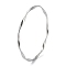 Non-Tarnish Twist 304 Stainless Steel Bangles, Stainless Steel Color, Inner Diameter: 2-3/8 inch(6cm)