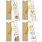 4 Sets Acrylic Bookmark Pendants for Teachers' Day, Rectangle, with Paper Bags and Polyester Tassel Decorations, Mixed Color, Bookmark: 120x28mm, 4 styles, 1pc/style, 4pcs/set