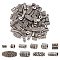100Pcs 10 Style CCB Plastic Beads, Mixed Shapes, Antique Silver Plated, 7.5~26x5~12x4.5~12mm, Hole: 2~5.5mm, 10pcs/style
