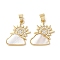 Brass Micro Pave Clear Cubic Zirconia Pendants, Cadmium Free & Lead Free, with Shell, Real 18K Gold Plated, Sun, 20.5x18x2mm, Hole: 5x3.3mm