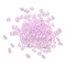 Glass Frosted Seed Beads, Peanut, AB Color Plated, Lilac, 6x3.5x3mm, Hole: 1mm, about 100pcs/bag