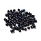 6/0 Opaque Glass Seed Beads, Round Hole, Rondelle, Black, 4~4.5x3~4mm, Hole: 0.8~1.5mm