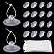 AHANDMAKER 60 Pcs Suction Cups with 100 Pcs Adjustable Zip Ties, Removable PVC Sucker Pad and Nylon Cable Ties for Aquarium Fish Tank Plants Home Window Glass Lights Hanging Organization