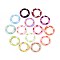 Spray Painted Alloy Spring Gate Rings, with Enamel, Ring, Mixed Color, 24x4~4.5mm