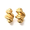 Ion Plating(IP) 304 Stainless Steel Beads, Twist, Real 18K Gold Plated, 11.5x7.5mm, Hole: 1.5mm