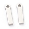 Non-Tarnish 304 Stainless Steel Charms, Greek Alphabet, Stainless Steel Color, Letter.I, 11.5x3x1.5mm, Hole: 1.5mm