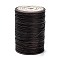 Round Waxed Polyester Thread String, Micro Macrame Cord, Twisted Cord, for Leather Sewing Stitching, Dark Coffee, 0.55mm, about 131.23 yards(120m)/roll