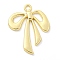 Rack Plating Alloy Pendants, Bowknot Charms, Golden, 33x26x2mm, Hole: 2.5mm