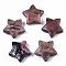 Natural Rhodonite Star Shaped Worry Stones, Pocket Stone for Witchcraft Meditation Balancing, 30x31x10mm