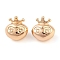 Brass Pendants, Cadmium Free & Nickel Free & Lead Free, Crown, Real 18K Gold Plated, 11x10.5x7mm, Hole: 3mm