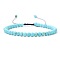 Adjustable Women's Turquoise Beaded Bracelet, with Simple and Versatile Hand-wove Bead, Show in Picture