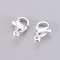 304 Stainless Steel Lobster Claw Clasps, Silver Color Plated, 9x6x3.5mm, Hole: 1.2mm
