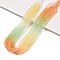 Transparent Gradient Color Glass Beads Strands, Segmented Multi-color Beads, Faceted Round, Chocolate, 2x2.5mm, Hole: 0.8mm, about 175~180pcs/strand, 13.78~14.4''(35~36cm)