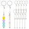 304 Stainless Steel & Iron Beadable Bar Keychain for DIY Crafts Jewelry Making, with Lobster Claw Clasps, Stainless Steel Color, 13.8cm, 12pcs/set