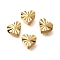 Brass Beads, Real 18K Gold Plated, Heart, 6x6.5x3mm, Hole: 1.8mm