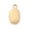 Alloy Enamel Pendants, Golden, Potato, 15x8.5x6.5mm, Hole: 2mm