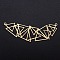 201 Stainless Steel Pendants, Filigree Joiners Findings, Laser Cut, Triangle, Golden, 22x60.5x1mm, Hole: 1.4mm