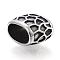 304 Stainless Steel Slide Charms, Oval, Antique Silver, 16x11.5x10mm, Hole: 6.5x13mm