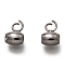 Non-Tarnish 304 Stainless Steel Tube Bails, Loop Bails, Oval, Stainless Steel Color, 7x5x4mm, Hole: 2mm
