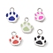 Handmade Polymer Clay Dog Paw Prints Pendants, Mixed Color, 15x12.5x5mm, Hole: 2mm