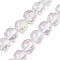 Handmade Luminous Transparent Lampwork Beads Strands, Round, Clear, 9~10x10~11mm, Hole: 1.2mm, about 50pcs/strand, 19.29 inch~19.69 inch(49cm~50cm)