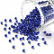 (Repacking Service Available) Glass Seed Beads, Opaque Colors Lustered, Round, Blue, 8/0, 3mm, Hole: 1mm, about 12g/bag