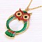 Metal Magnifier Pendant Necklaces, with Acrylic Optical Lens, Colorful, 36.22 inch(92cm)