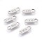 Tarnish Resistant 304 Stainless Steel Chain Tabs, Chain Extender Connectors, Oval, Stainless Steel Color, 11x3.5x0.4mm, Hole: 1.4mm and 2mm