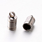 201 Stainless Steel Cord Ends, Tube, Stainless Steel Color, 10x5mm, Hole: 2.5mm, 4mm inner diameter