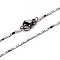 Tarnish Resistant 304 Stainless Steel Mariner Link Chain Necklaces, with Lobster Clasps, Stainless Steel Color, 17.7 inch(45cm)