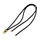 Nylon Cord Necklaces Findings, with Brass Micro Pave Cubic Zirconia Butterfly Clasps, Lead Free & Cadmium Free, Golden, 350~360x2mm, Butterfly: 9x9x7mm