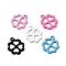 Spray Painted 201 Stainless Steel Charms, Clover Charms, Mixed Color, 12x11x1mm, Hole: 1.2mm