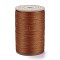 Round Waxed Polyester Thread String, Micro Macrame Cord, Twisted Cord, for Leather Sewing Stitching, Chocolate, 0.3~0.4mm, about 174.98 Yards(160m)/Roll