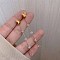 Plastic Imitation Pearl Tassel Earrings, Butterfly, Golden, Butterfly