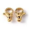 304 Stainless Steel Lobster Claw Clasps, Parrot Trigger Clasps, Manual Polishing, Real 18K Gold Plated, 10x6x3mm, Hole: 1mm