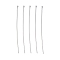 Brass Flat Head Pins, Cadmium Free & Lead Free, Silver Color Plated, Size: about 0.75~0.8mm thick, 5.0cm long, head: 2mm, about 250pcs/50g