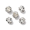 Round Sew on Rhinestone, Multi-strand Links, Glass Rhinestone, with Stainless Steel Prong Settings, Garments Accessories, Faceted, Clear, 4x3.2mm, Hole: 0.8mm