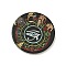 Non-Tarnish 201 Stainless Steel Pendants, Flat Round, Stainless Steel Color, Eye of Ra Pattern, 25x1mm, Hole: 1.8mm