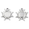 Non-Tarnish 201 Stainless Steel Pendants, Sun Charm, Stainless Steel Color, 20.5x19x2mm, Hole: 2mm