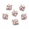 Eco-Friendly Brass Charms, with Cubic Zirconia, Lead Free & Cadmium Free & Nickel Free, Heart, Clear, Real Rose Gold Plated, 10x8x3mm, Hole: 1.5mm