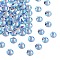Preciosa® MAXIMA Crystal No Hotfix Flatback Stones, Czech Crystal, Dura Foiling, Round(438 11 615 Chaton Rose), 30020 200 Light Sapphire AB, SS8(2.3~2.5mm)