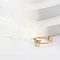 Butterfly Brass Cubic Zirconia Cuff Rings for Women, Clear, Golden, 9x10mm