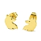 Cute Little Animal Theme 304 Stainless Steel Stud Earrings, Wolf, 9.5x7.5mm
