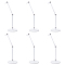 Plastic Model Assembled Action Figure Display Holders, Doll Model Support Stands, with Screw & Nut & Round Base, White, 5x17cm