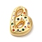 Brass Cubic Zirconia Pendants, Cadmium Free & Nickel Free & Lead Free, Letter A~Z Charms, Real 18K Gold Plated, Letter B, 30.5x23x6.5mm, Hole: 5x2.5mm