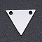 Non-Tarnish 201 Stainless Steel Links Connectors, Manual Polishing, Laser Cut Links, Triangle, Stainless Steel Color, 9x10x1mm, Hole: 1.2mm