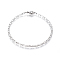 Tarnish Resistant 304 Stainless Steel Figaro Chain Bracelets, with Lobster Claw Clasps, Stainless Steel Color, 8-1/8 inch(20.5cm), 2.5mm