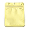 Plastic Packaging Yin-yang Zip Lock Bags, Top Self Seal Pouches, Rectangle, Yellow, 11.9x8.9x0.24cm