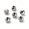 304 Stainless Steel Beads, Round, Diamond Cut, Stainless Steel Color, 4x3mm, Hole: 1.5mm