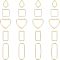 20Pcs 4 Style Brass Linking Rings, Long-Lasting Plated, Mix-shaped, Real 18K Gold Plated, 4pcs/style